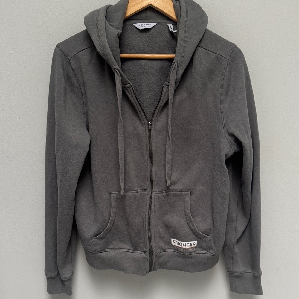 Peloton Gray Hoodie with Hood